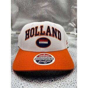 Zephyr Snapback Hat Mens OSFM White Orange Holland Netherlands Flag Embroidered